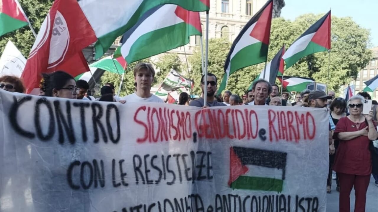 Protesta per Gaza a Milano