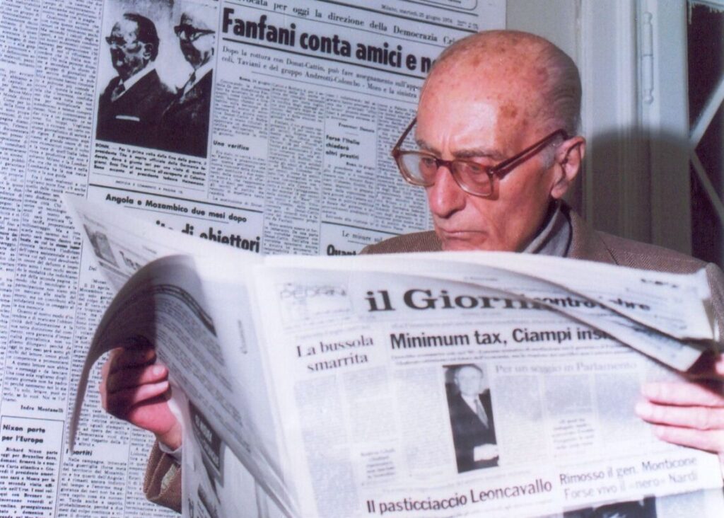 Montanelli legge il Giornale