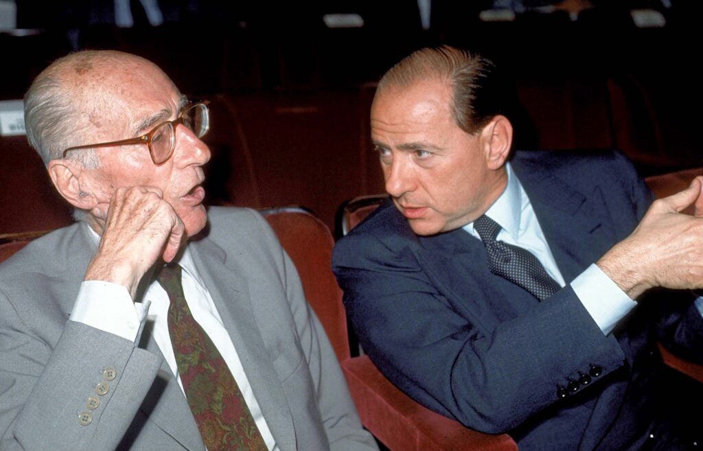 Montanelli con Berlusconi